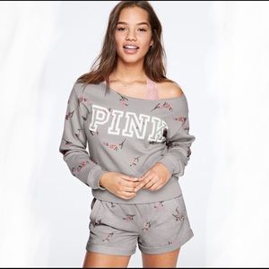 PINK LIMITED EDITION EVERYDAY LOUNGE OPENNECK CREW